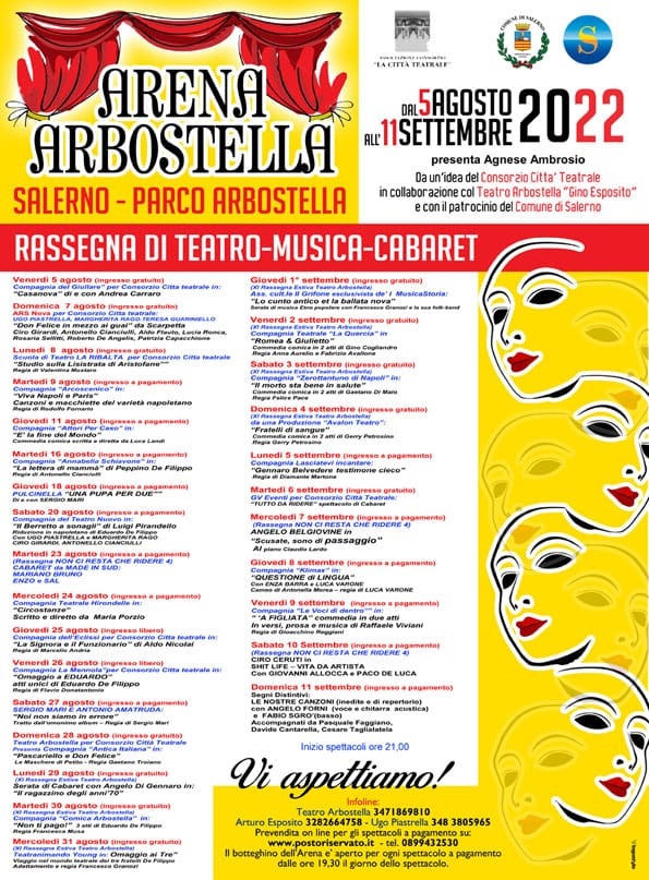 Arena Arbostella, al via la “XI Rassegna estiva”