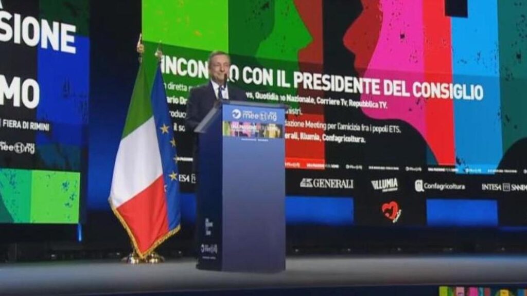 Draghi al Meeting di Rimini: Italia indipendente dal gas russo nell’autunno 2024