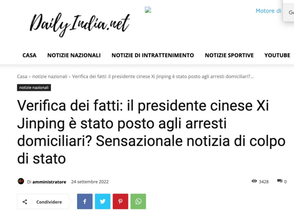 Attacco a Xi Jinping: fake news o realtà?