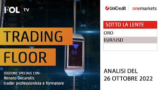 Mercati in attesa della Bce. Strategie operative su Oro ed Euro/Dollaro con Renato Decarolis